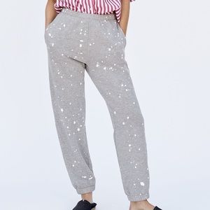 Clare V grey splatter sweatpants size XS